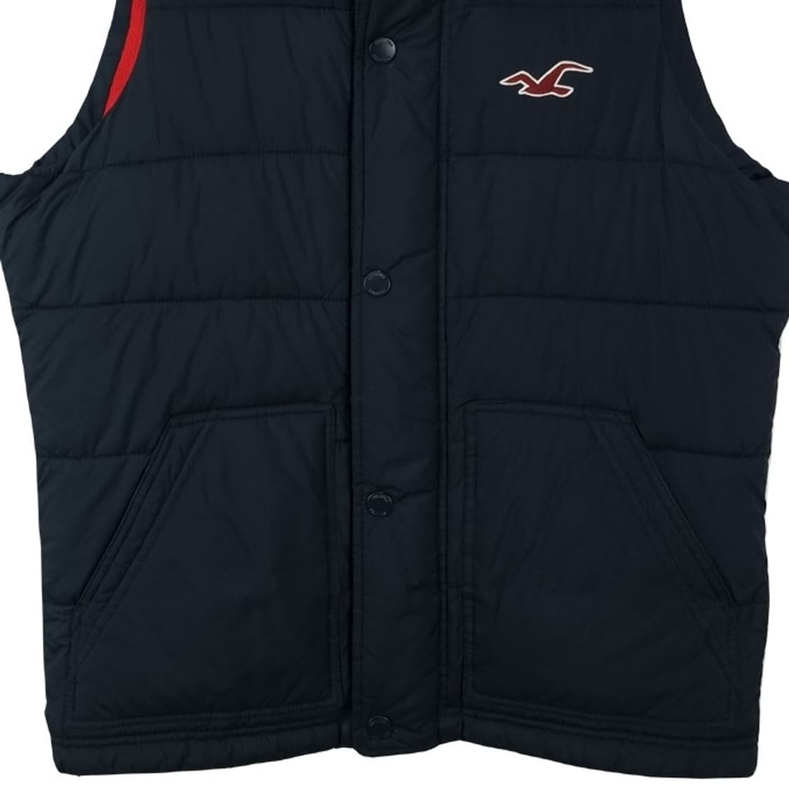 [홀리스터] 로고 패치 조끼 네이비 M18646 상품이미지5