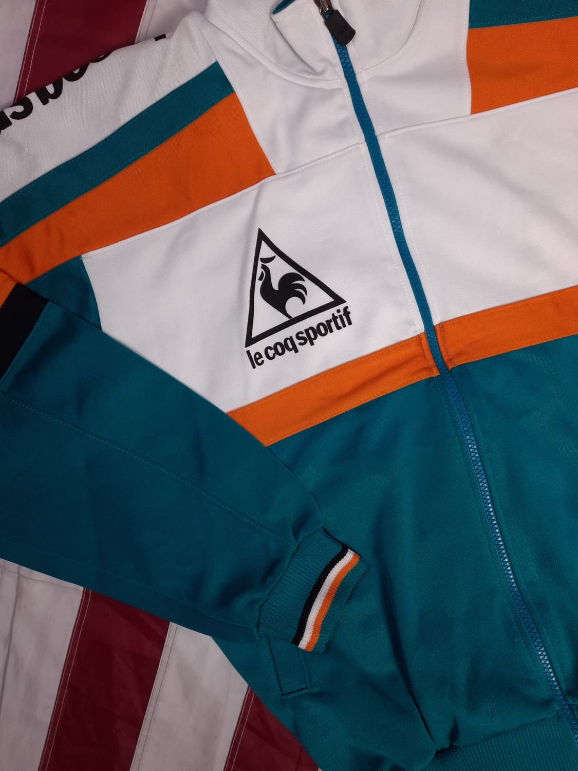 새제품 오리지날 80's 일본판 르꼬끄 배색 져지 상품이미지2