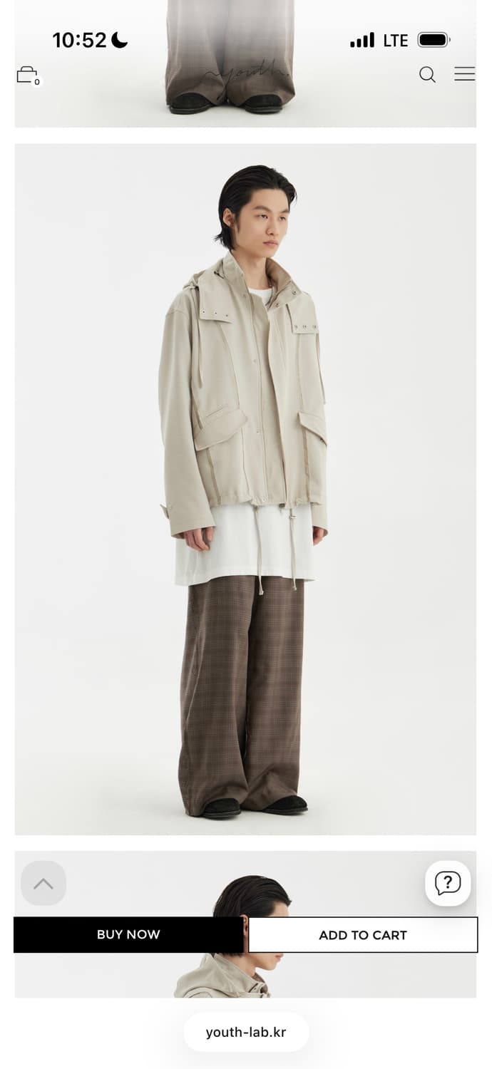 유스 오버사이즈 블루종 베이지 M 상품이미지5