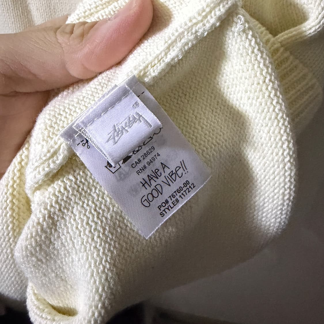 스투시 어센틱 워크기어 스웨터 내츄럴 M (남성 100정도) 상품이미지8