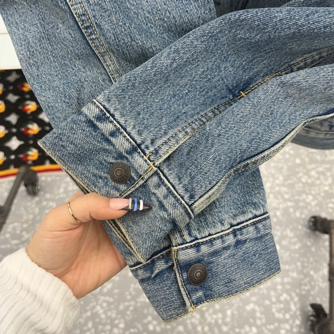 리바이스 양털 쉐르파 트러커 빈티지 데님자켓 M C07638 상품이미지7