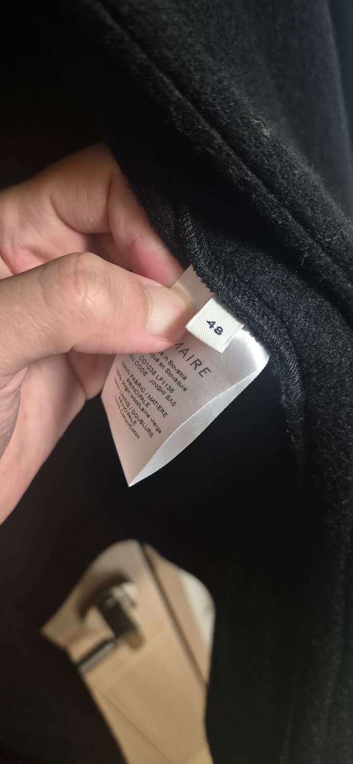 [48] 르메르 울 더플 박시 코트 블랙 상품이미지4