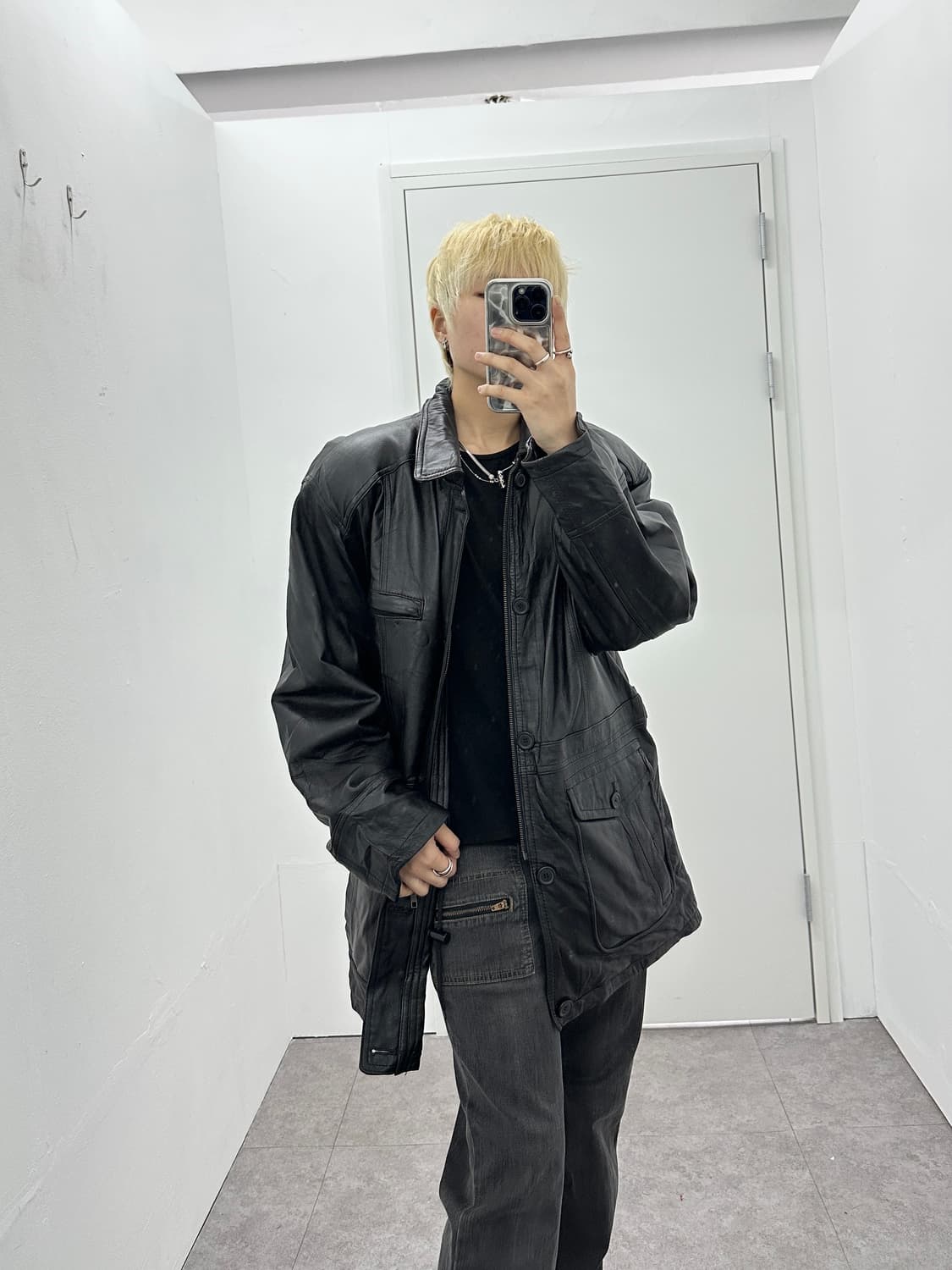 Sheepskin leather jacket 상품이미지1