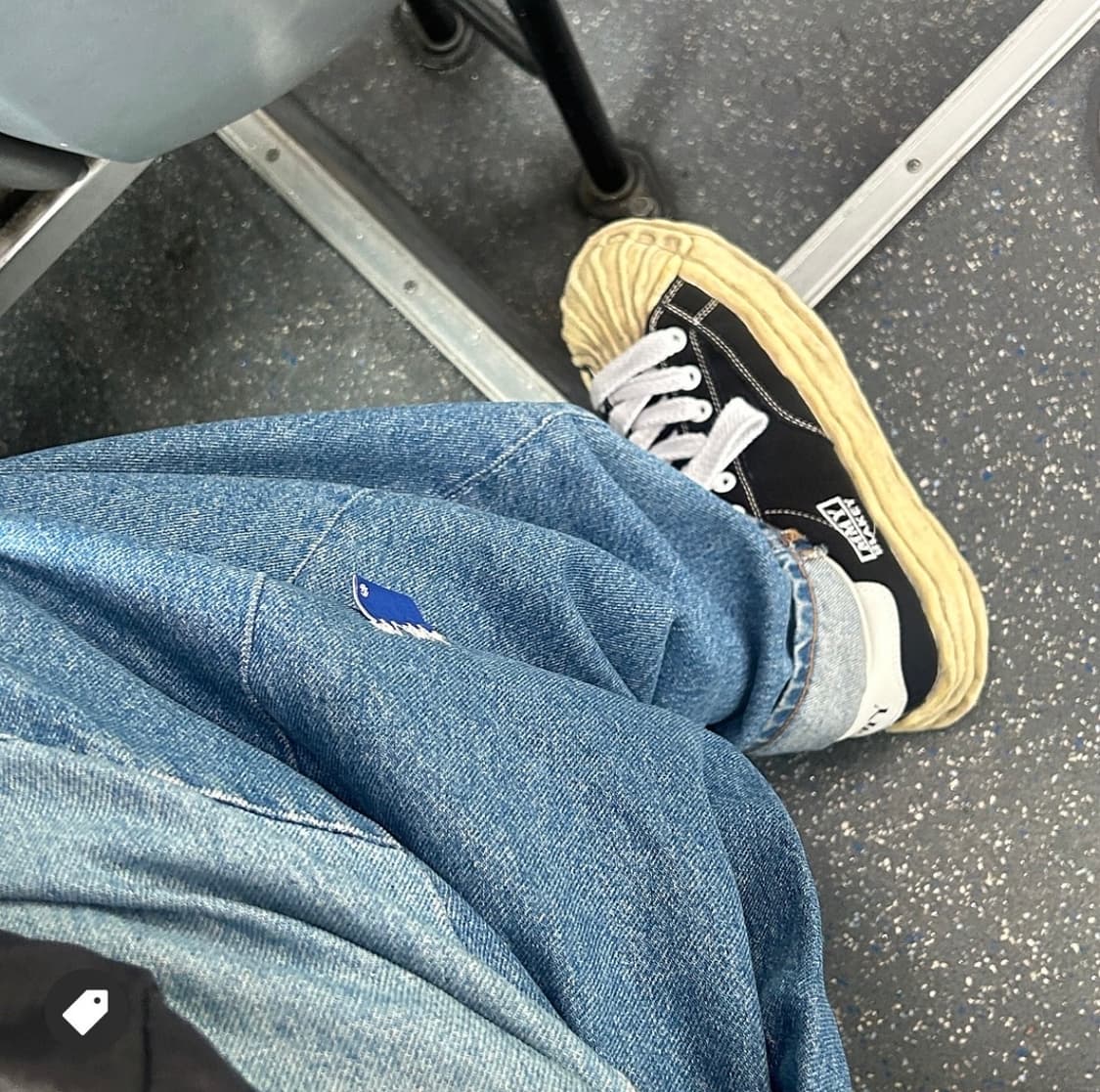 Zara x Adre Error 배럴 레그 진 블루  상품이미지5