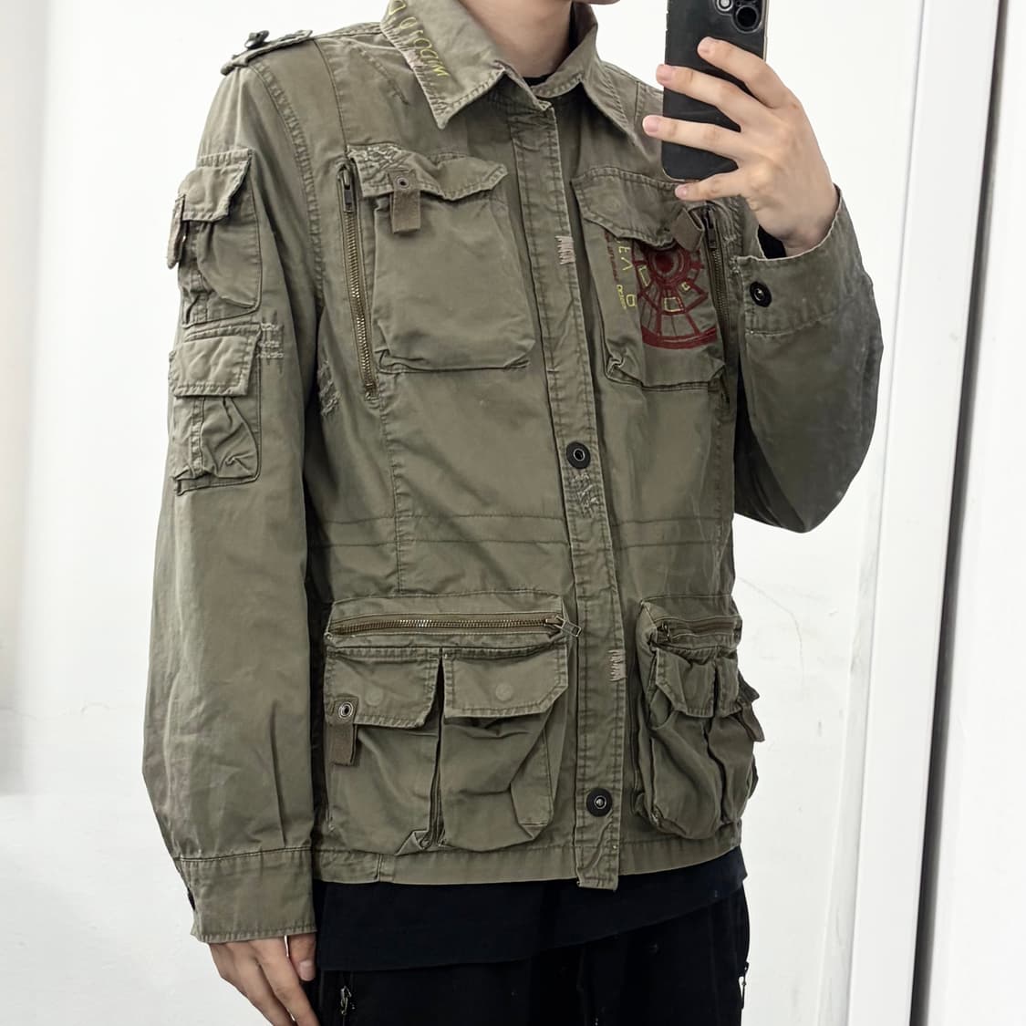 볼트론 페인팅 야상 자켓 상품이미지4