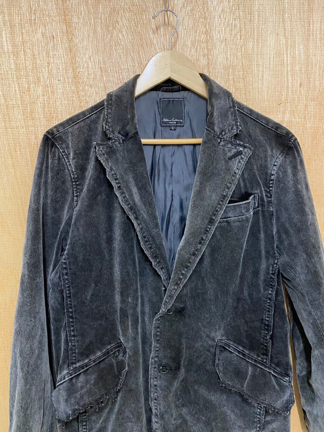 VTG hard washed velvet blazer 하드워싱 벨벳 자켓 상품이미지3