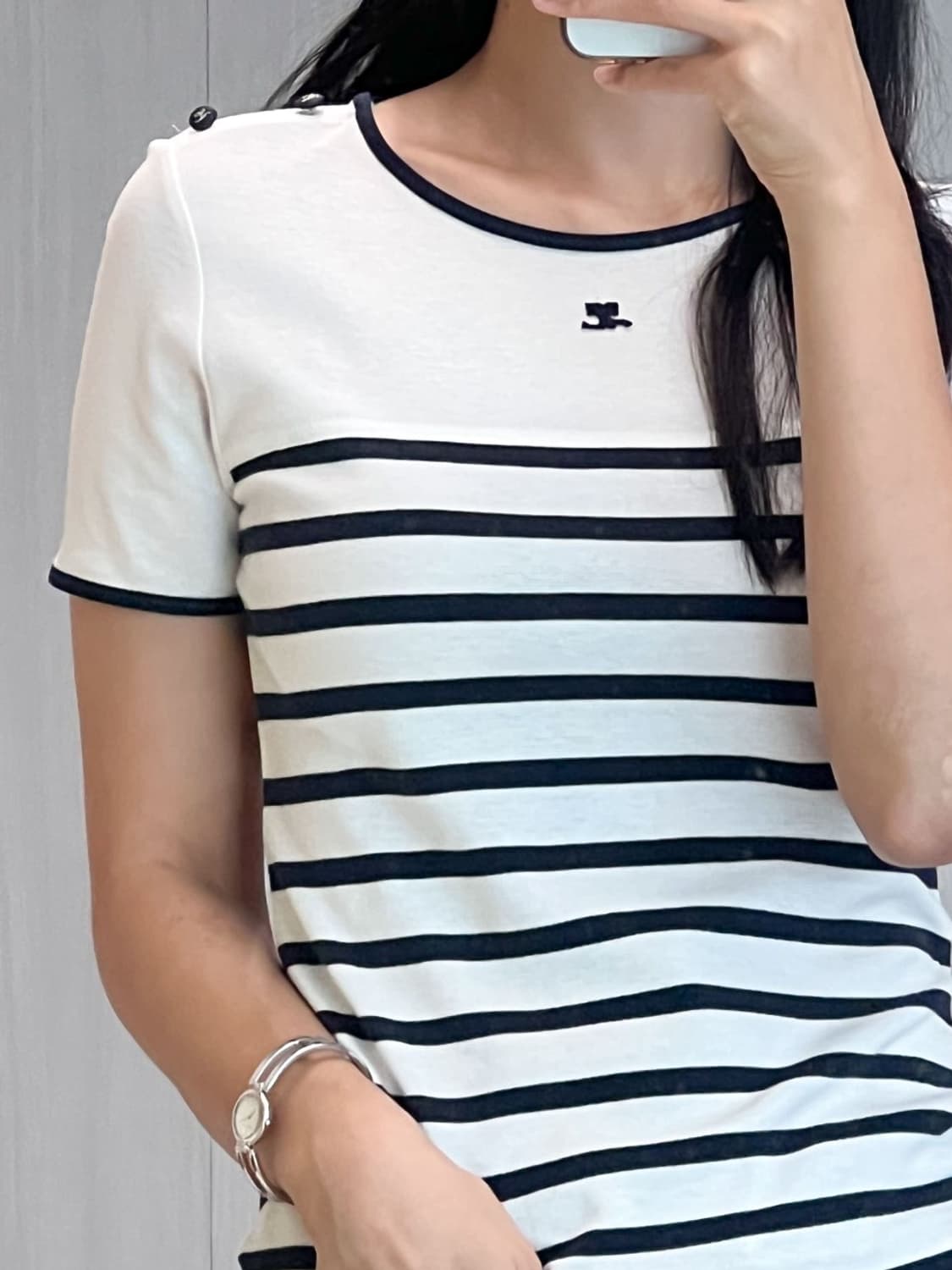 courreges / 꾸레쥬 네이비 스트라이프 반팔 상품이미지10