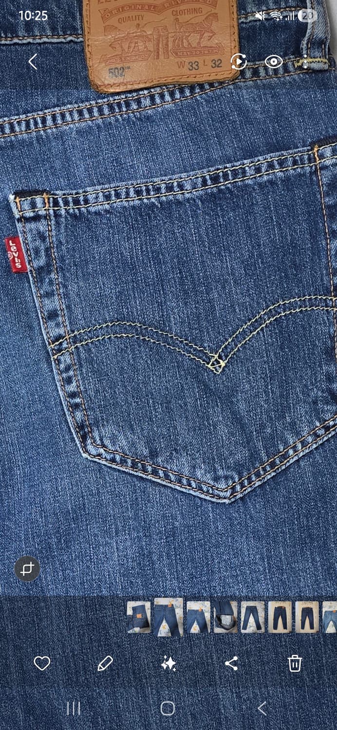 리바이스 502 청바지 W33 L32 중청 상품이미지7