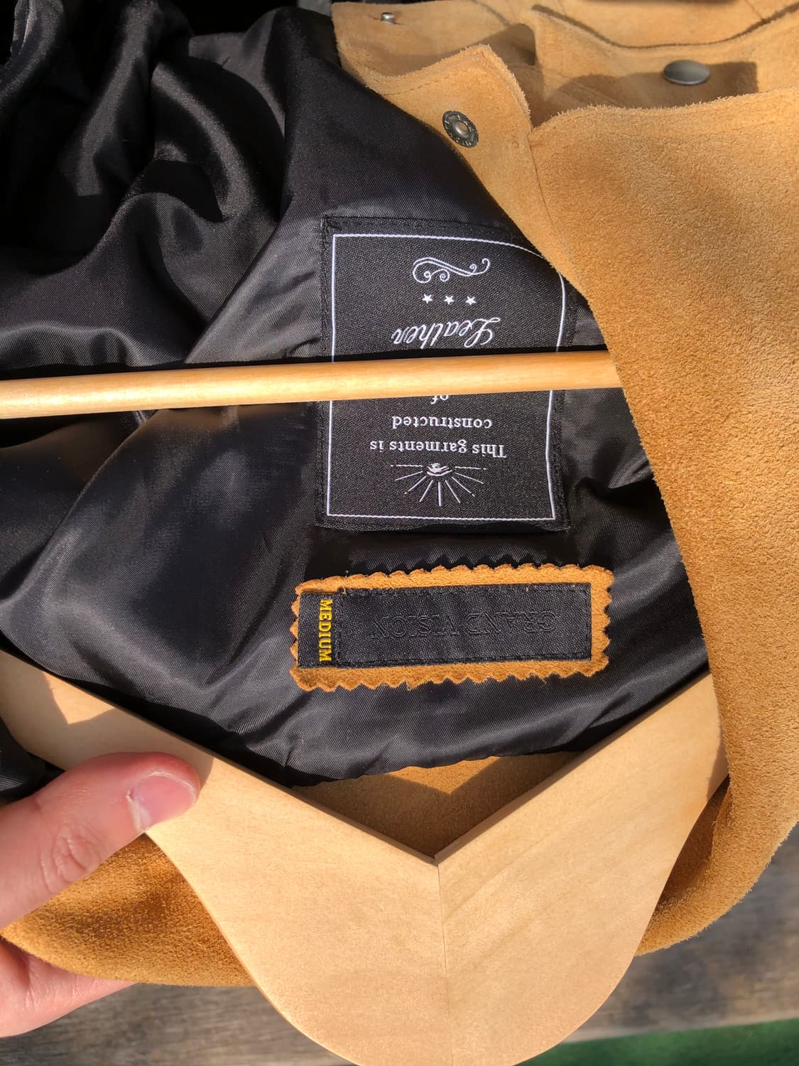 grand vision  카우하이드 레더 트러커자켓 상품이미지6