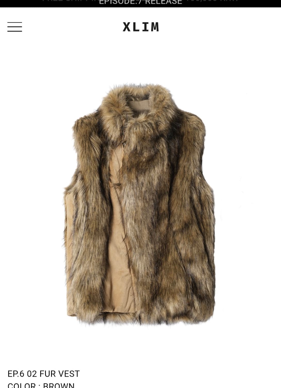 Xlim fur vest 상품이미지1