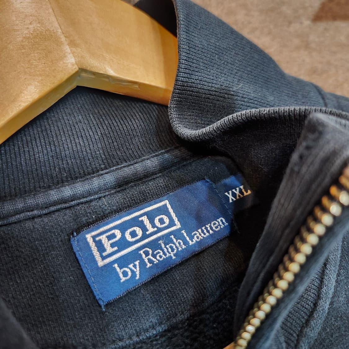 폴로랄프로렌 치프키프 블랙와치 스웻 반집업 XXL 상품이미지3