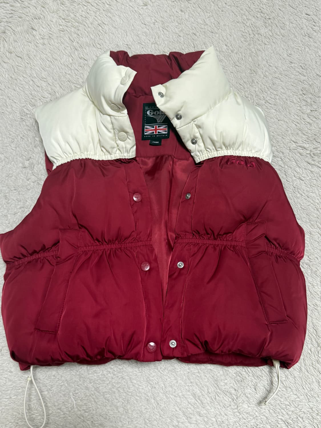 Gola 패딩 조끼 버건디 상품이미지1