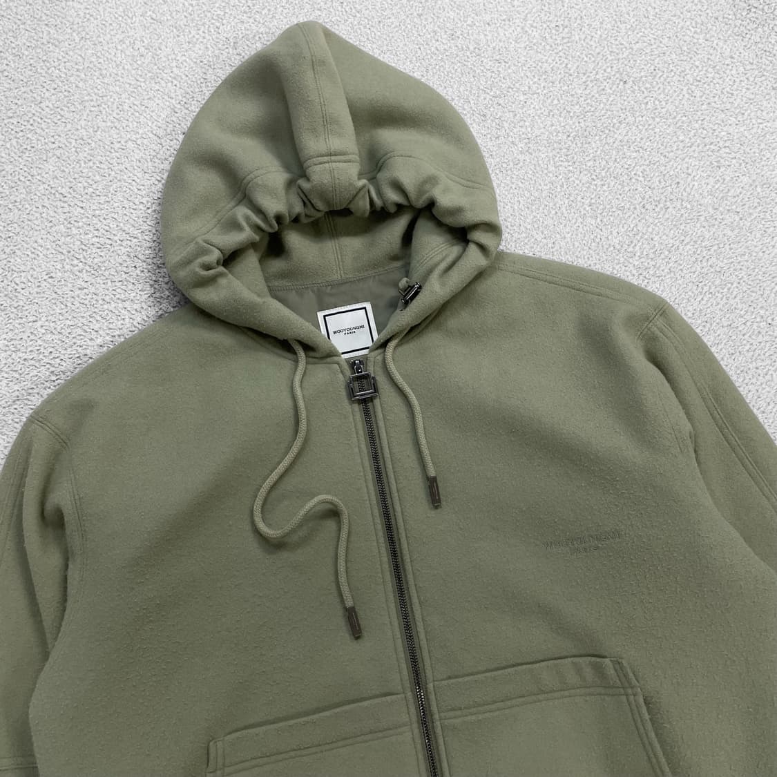 우영미 Wooyoungmi 플리스 후드 자켓 민트그린 상품이미지2