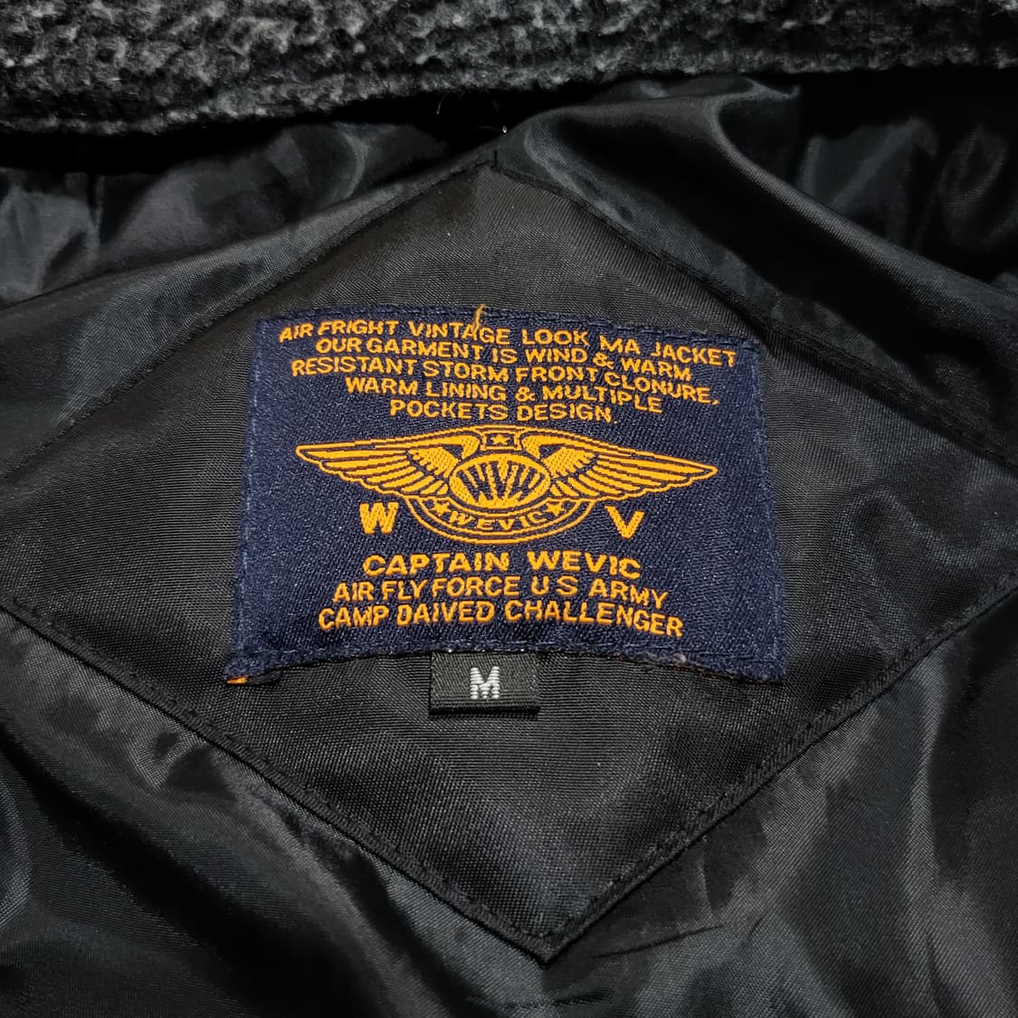 캡틴 위빅 쉐르파 ma1 항공점퍼 블랙 (M/100) 상품이미지5