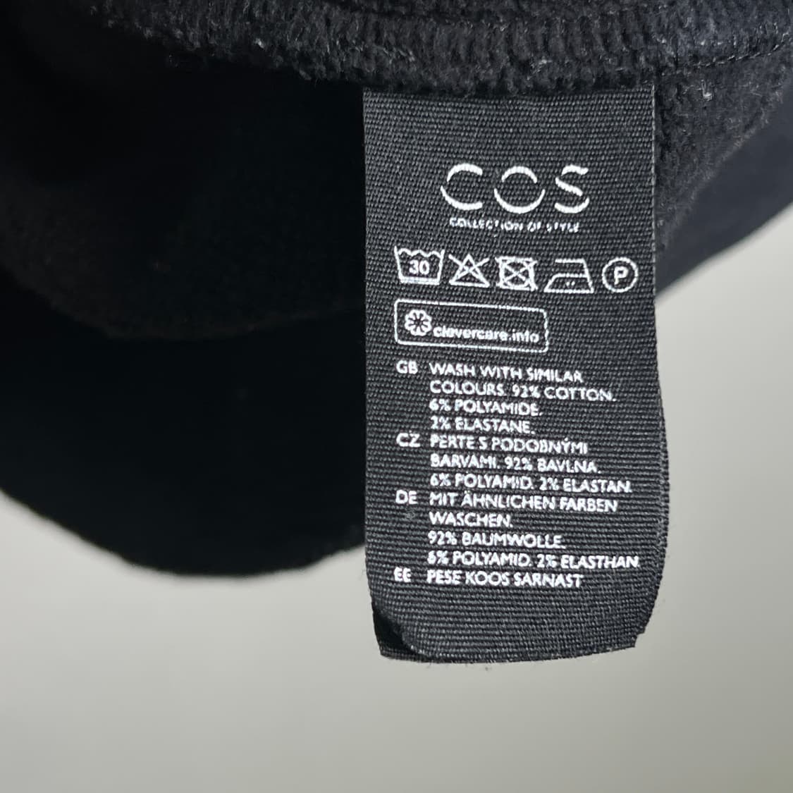 COS 코스 블랙 맨투맨 M 상품이미지8