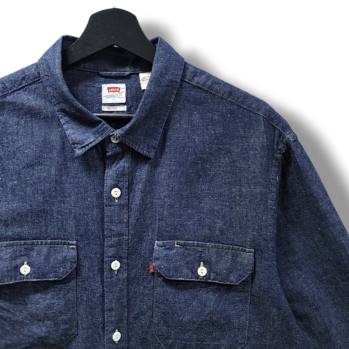 [L] 리바이스 진청 잭슨 워커 릴렉스 오버 데님 긴팔셔츠 상품이미지3
