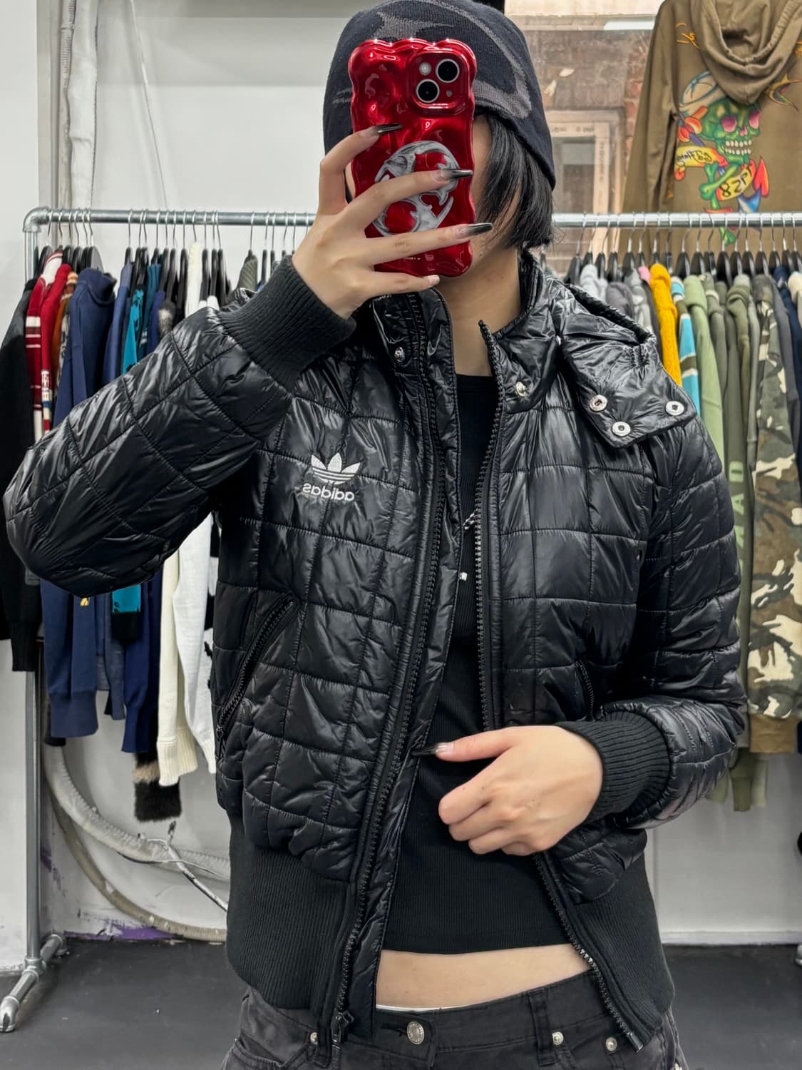 아디다스 퀄팅 크롭 자켓 상품이미지2