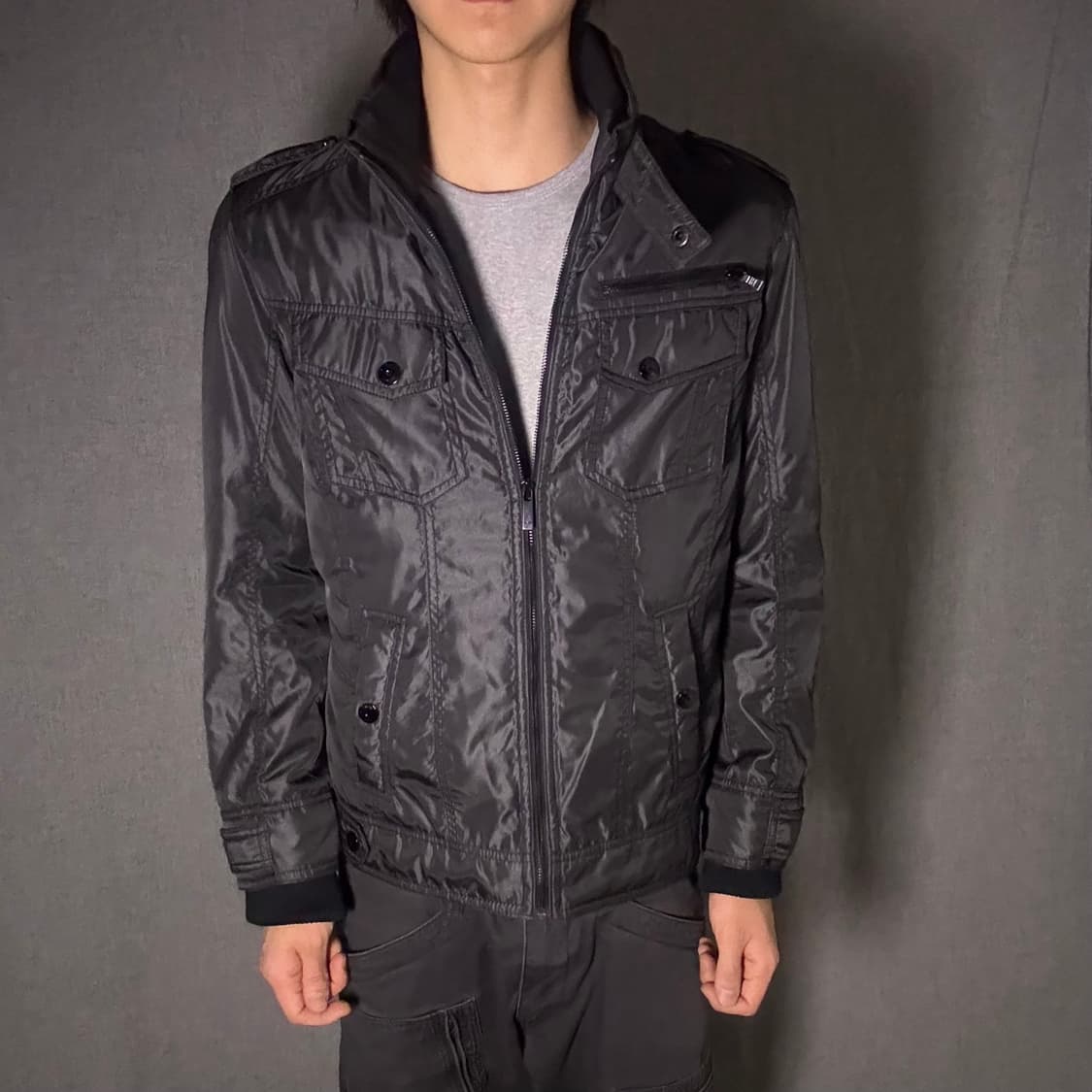 y2k 나일론 라이더 자켓 상품이미지3