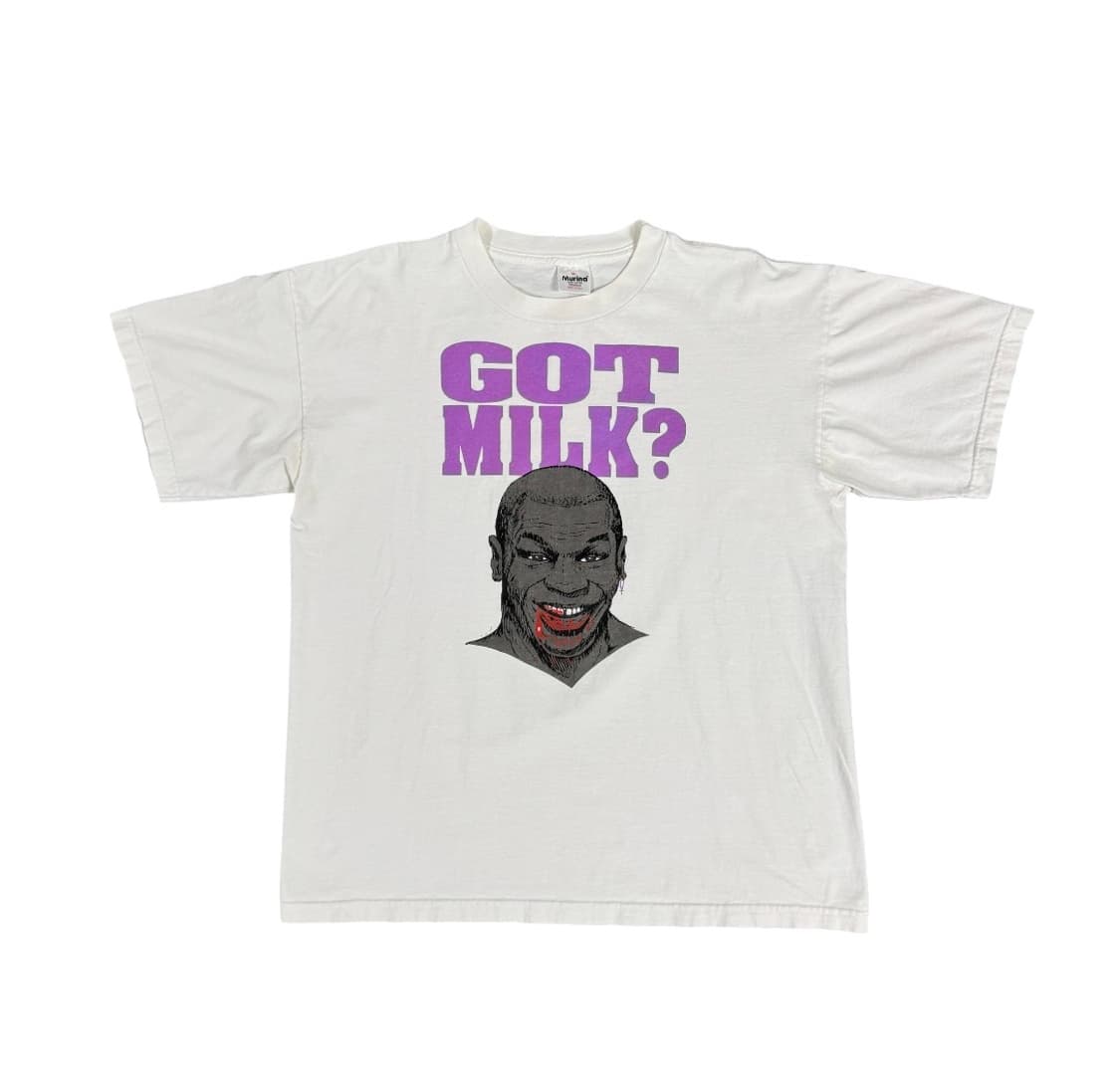 빈티지 90s Tyson Got Milk 타이슨 갓밀크 패러디 티셔츠 상품이미지1