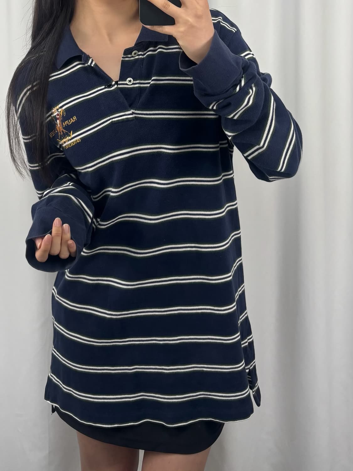 폴로 네이비 스트라이프 럭비티 상품이미지3