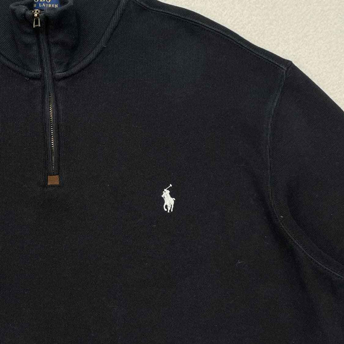 POLO BY RALPH LAUREN 반집업 맨투맨 블랙 XXL 상품이미지2