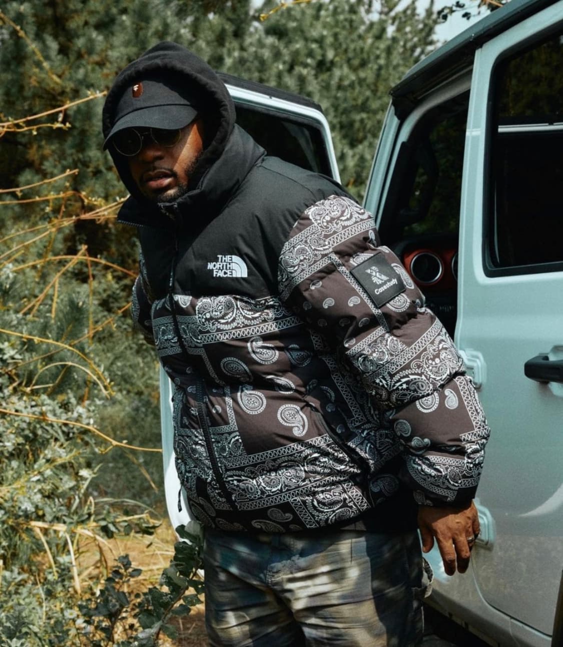 [L] 노스페이스 x 케이스스터디 페이즐리 눕시 패딩 상품이미지2