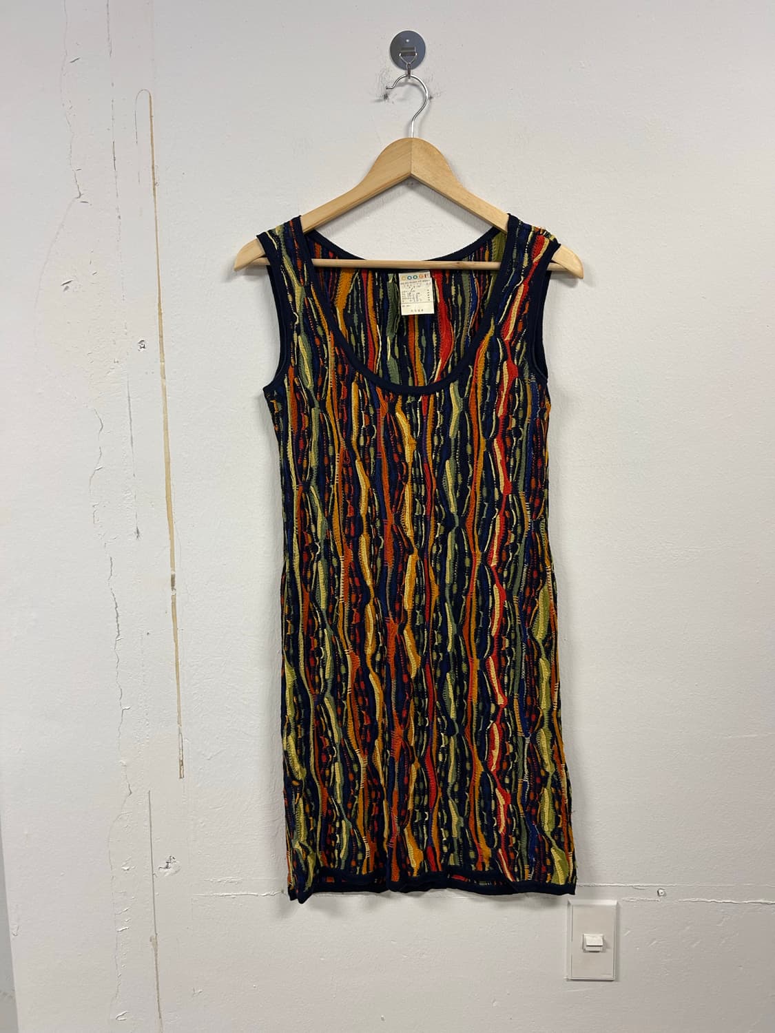 T313-C (L) coogi 멀티 배색 실크 원피스 상품이미지1