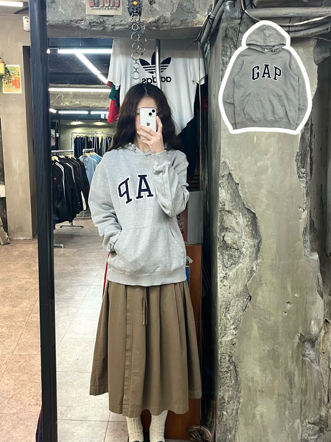 갭 후드티 그레이 L #csz2584 상품이미지1