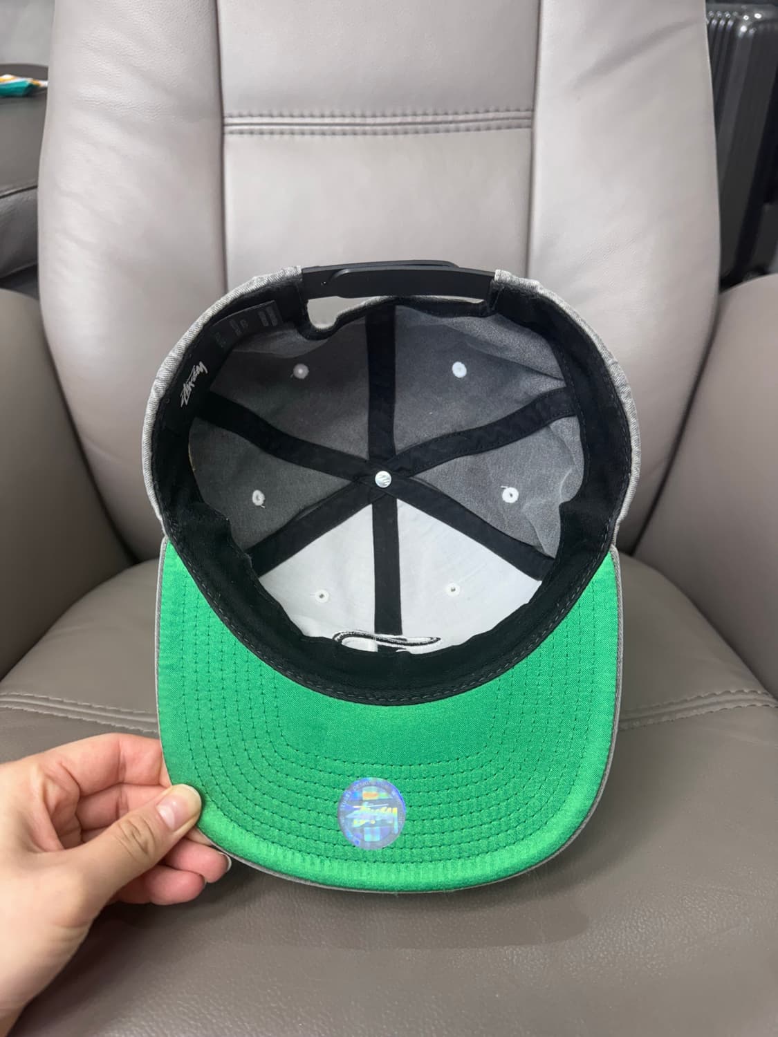 스투시 S로고 성조기 차콜 볼캡 상품이미지6