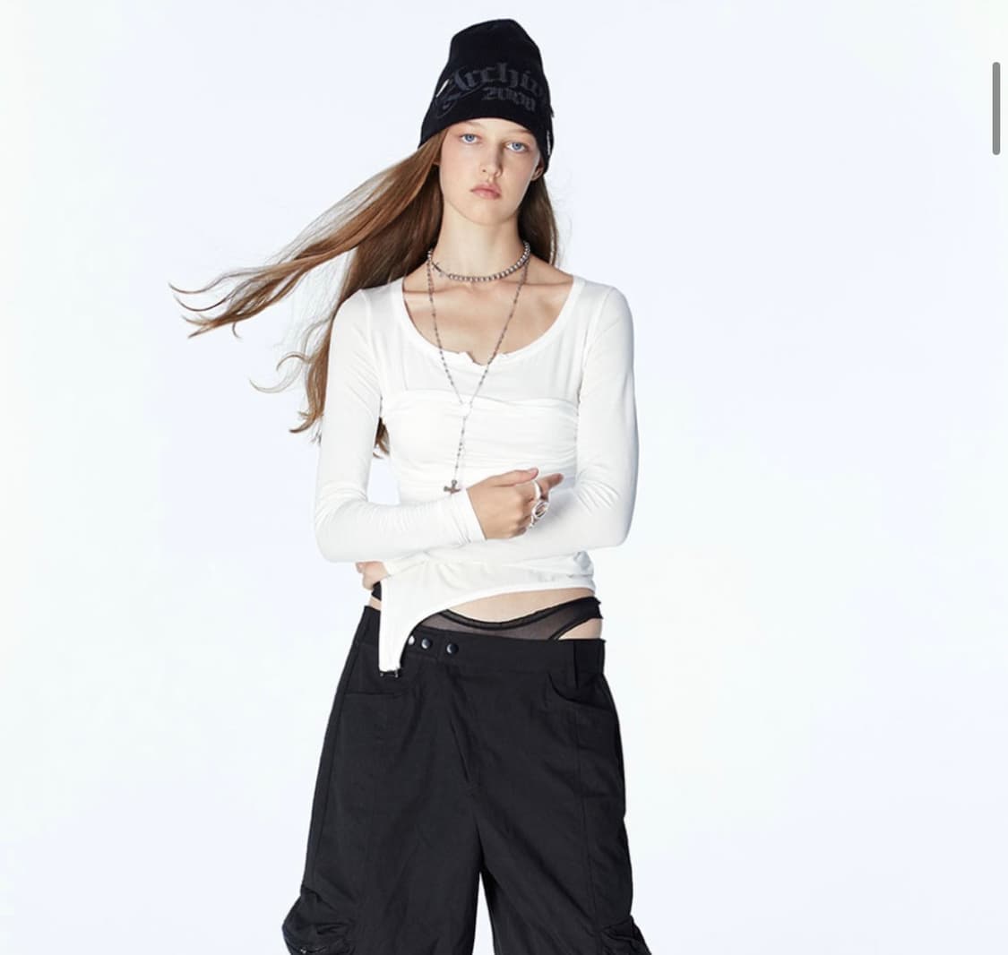 2000아카이브스 LEXI GARTER TOP (WHITE) 상품이미지1