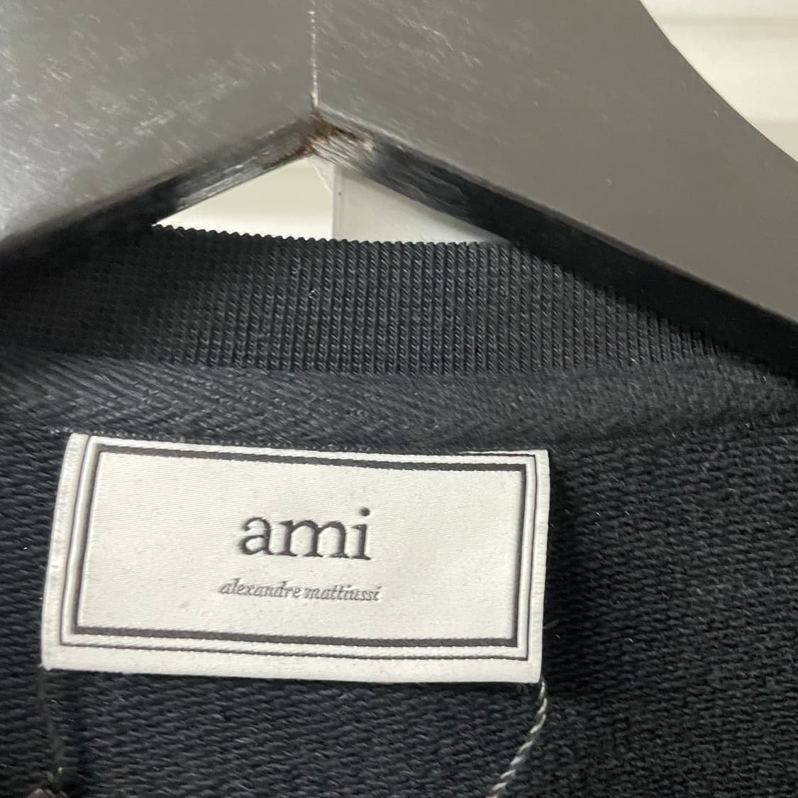 AMI 빅로고 블랙 맨투맨 M 상품이미지4