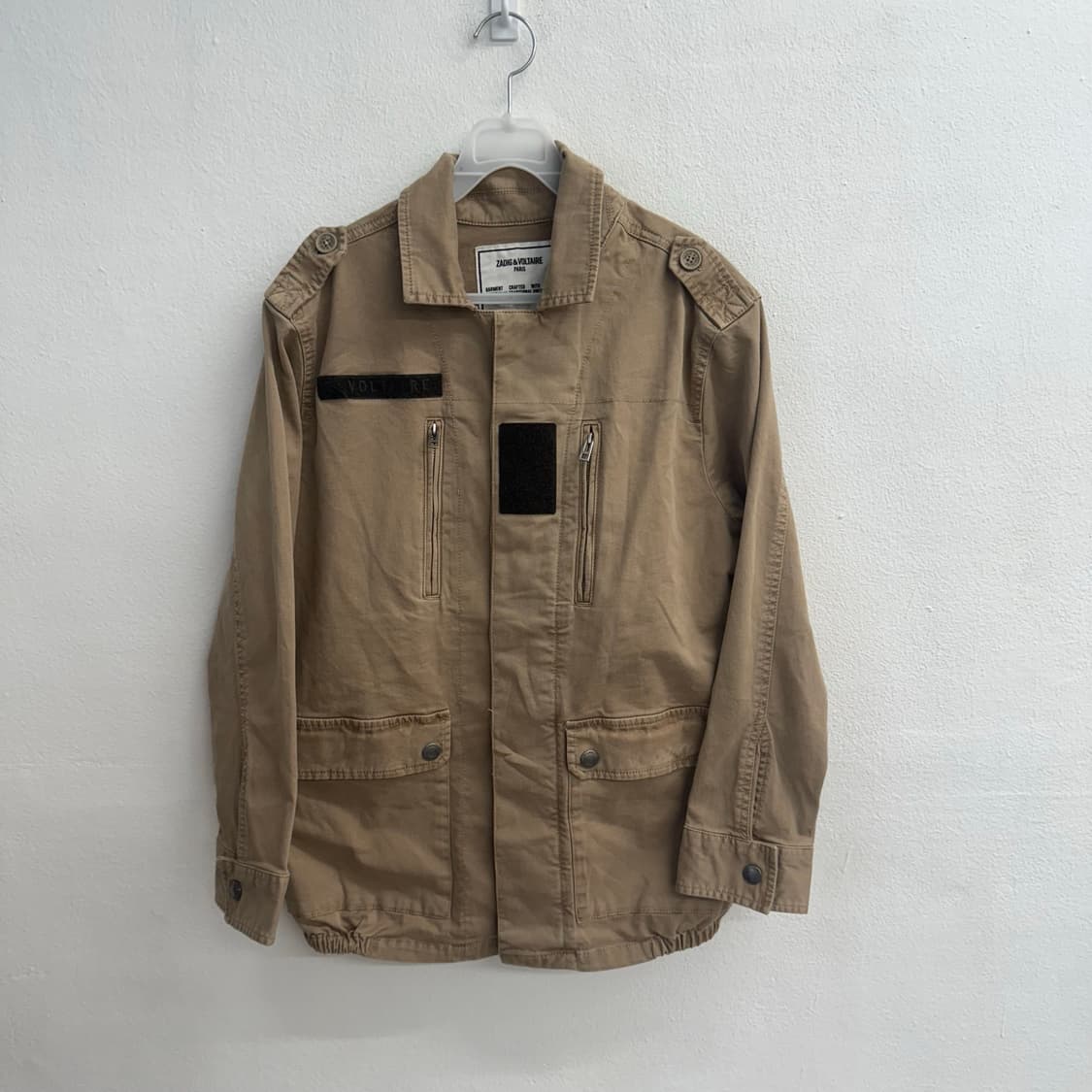 Zadig & Voltaire 쟈딕앤볼테르키즈 베이지 밀리터리 자켓 XL 상품이미지1