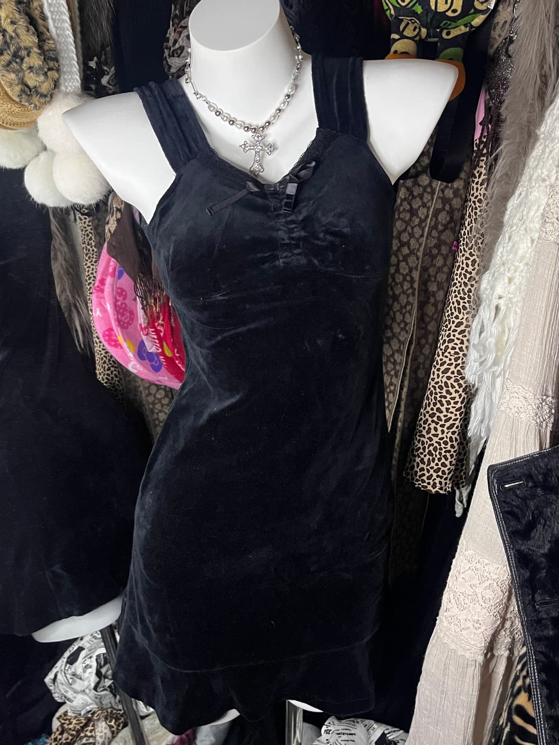 고스 로리 공겜여주 벨벳 원피스 상품이미지1