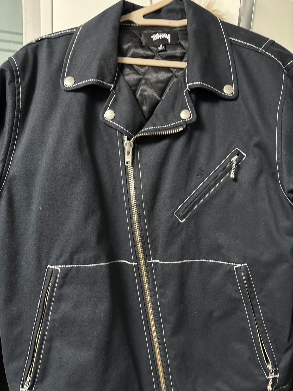 스투시 트윌 모토 집 자켓 블랙 상품이미지3