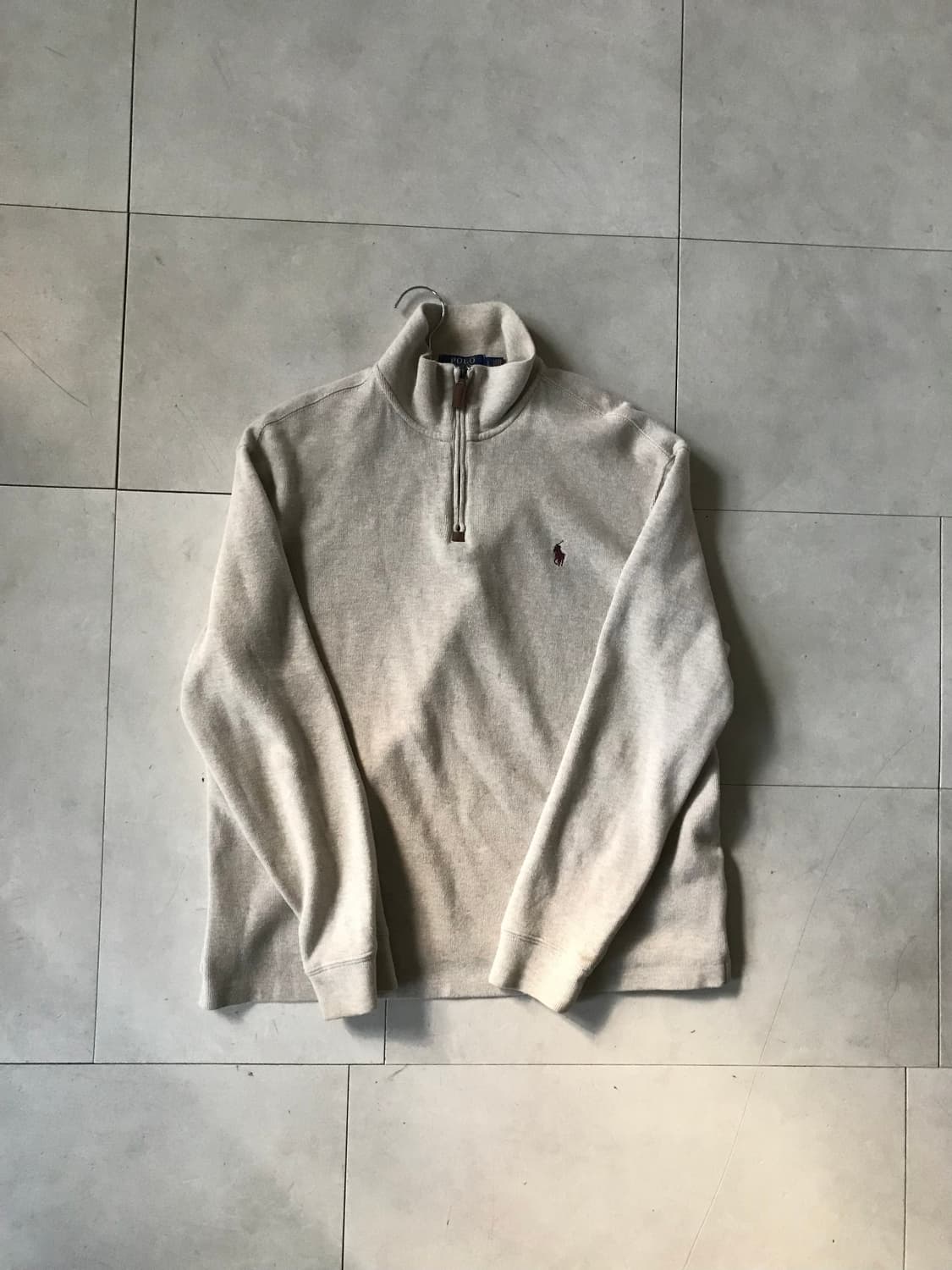 폴로 오트밀 반집업 상품이미지5