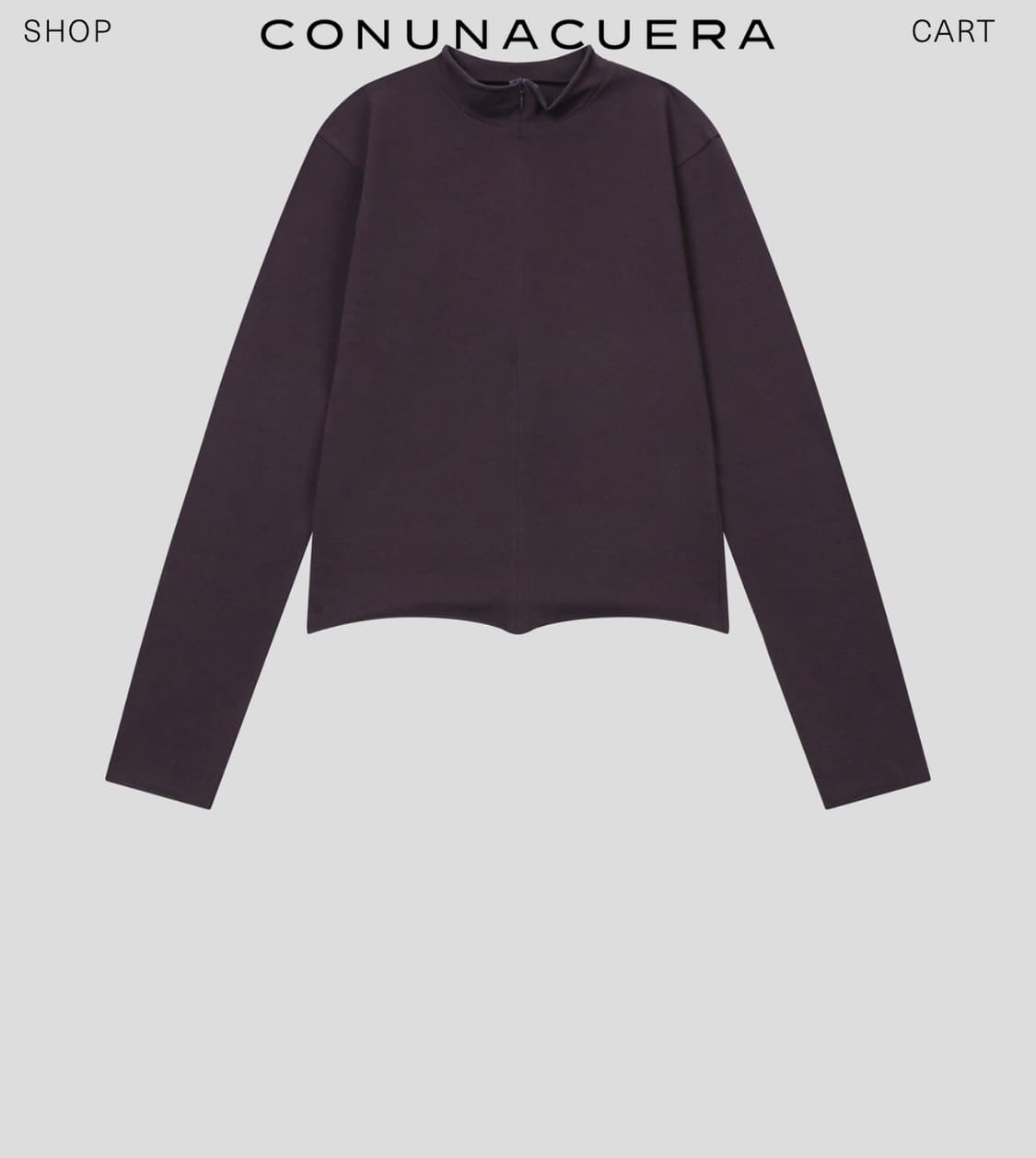 HALF ZIP LONG TOP PURPLE 상품이미지1