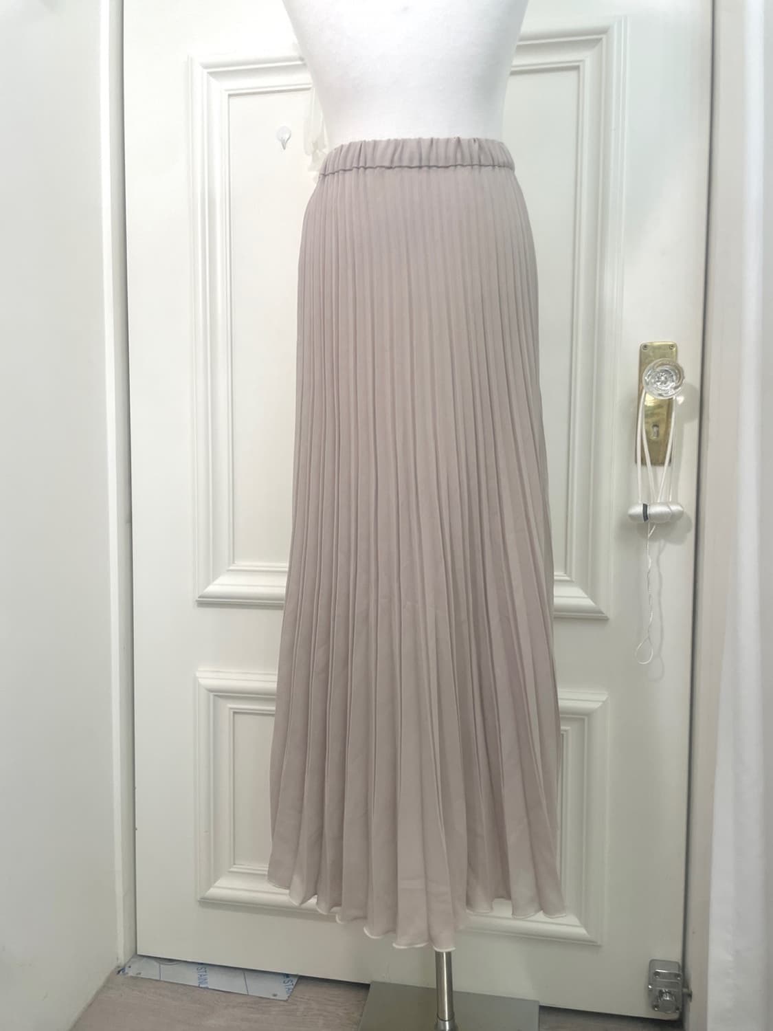 sheer gray chiffon pleats long banding s 상품이미지4