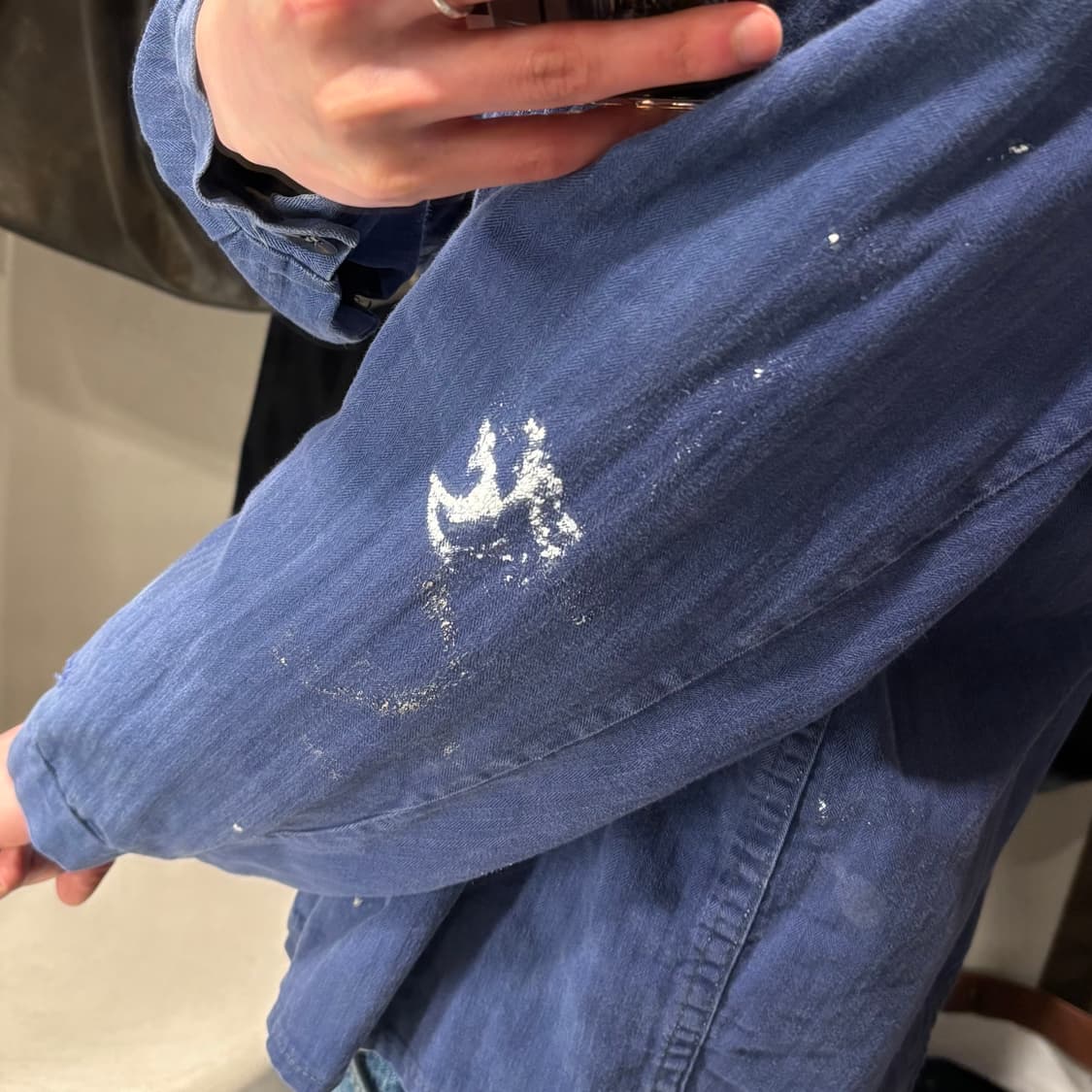 90s herringbone twill french work jacket 상품이미지5