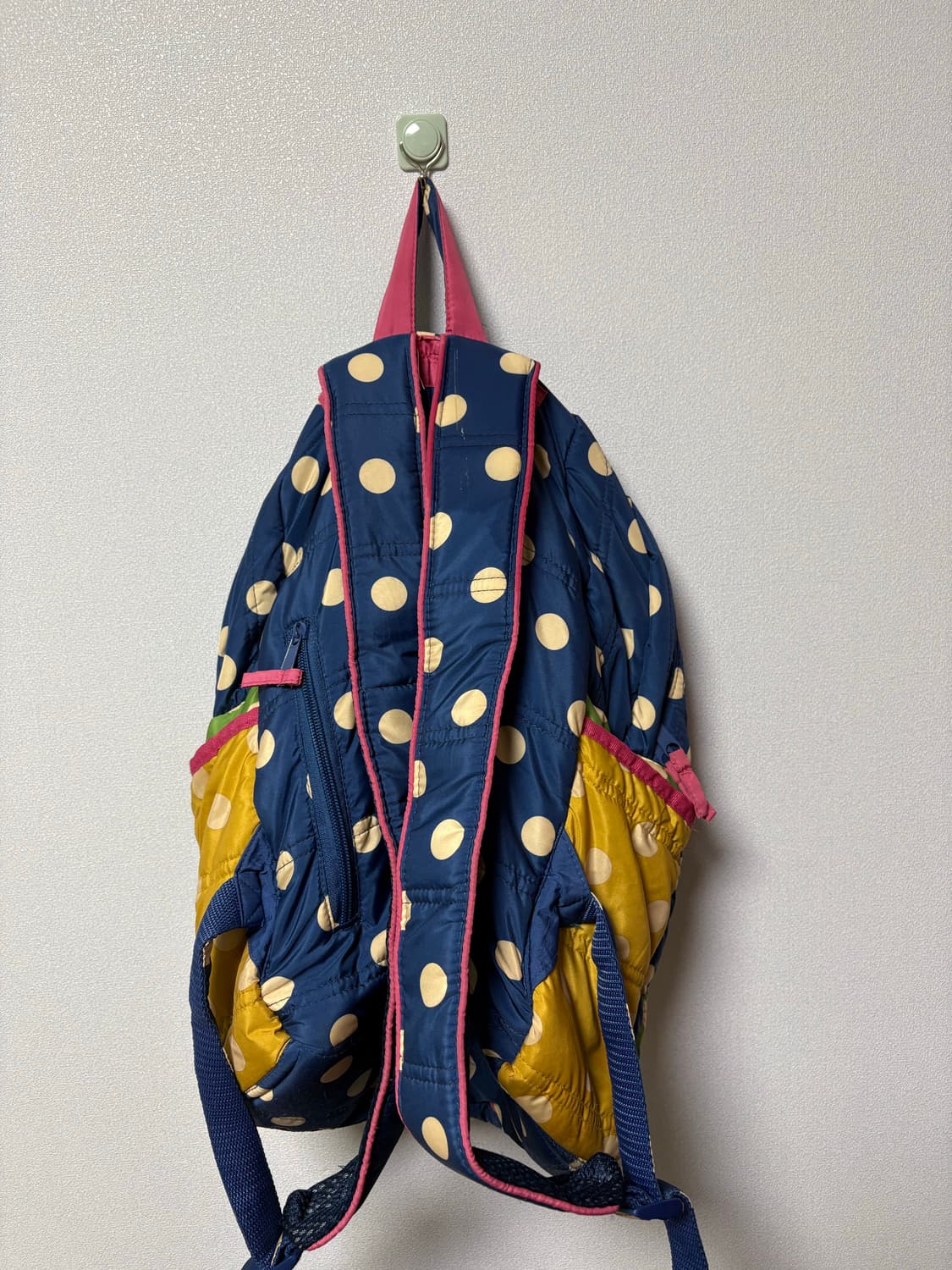 보들보들 패딩 재질 도트 백팩 일본 빈티지 모리걸 y2k 상품이미지4