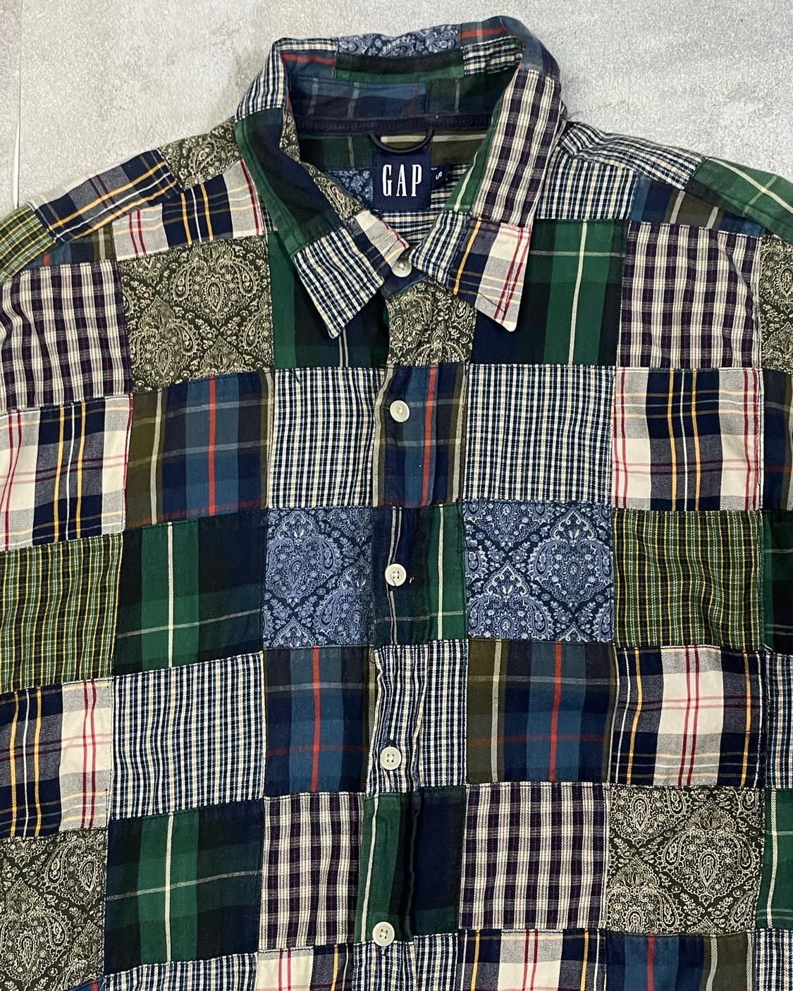 90s Gap 올드갭 패치워크 반팔셔츠 (105-108 상품이미지2