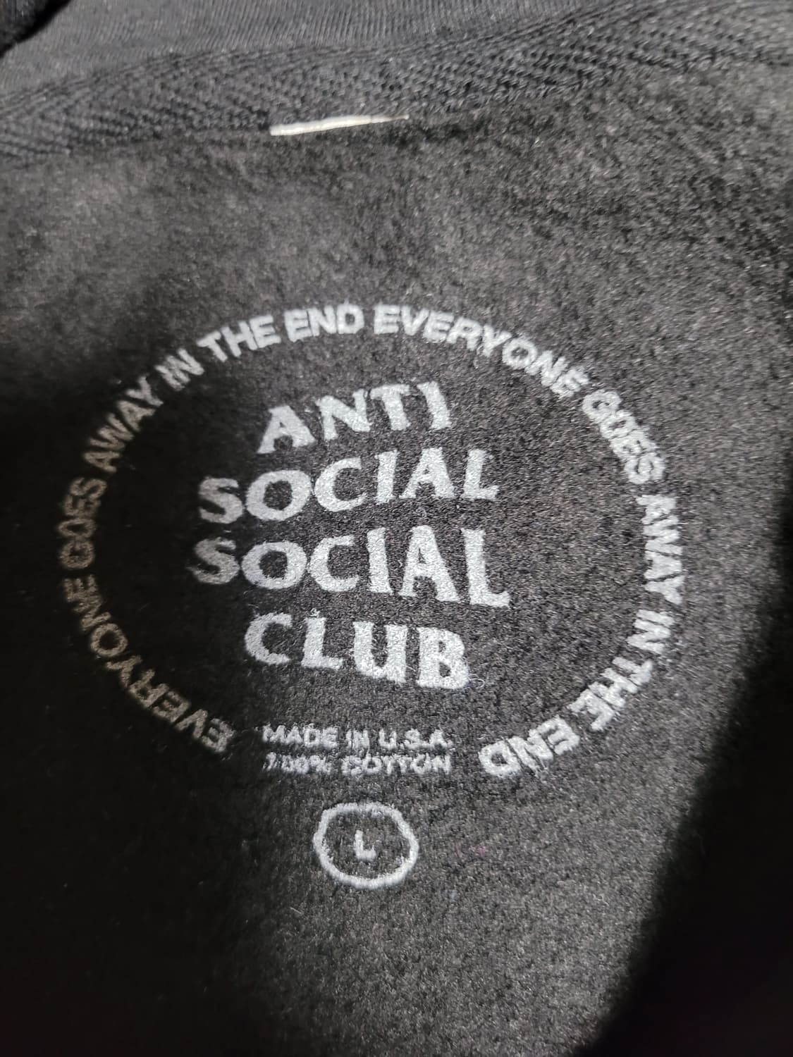 안티소셜소셜클럽 마인드 게임 후드 블랙 L사이즈 판매합니다 상품이미지3