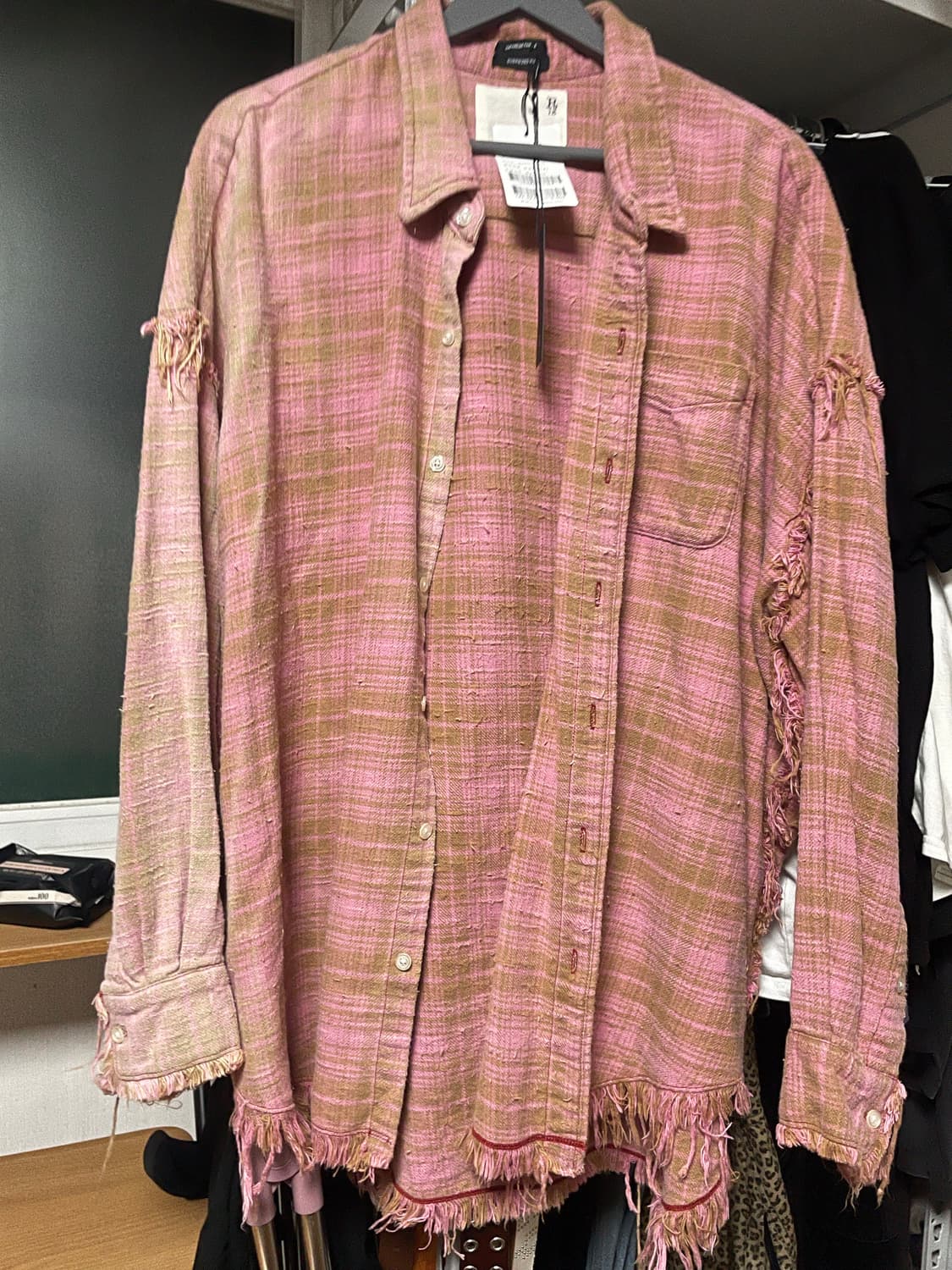 R13 오버핏셔츠 핑크 L 상품이미지1