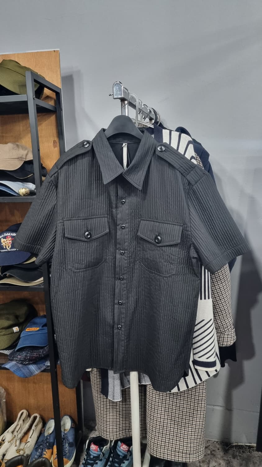 noirer 골지 검정색 반팔셔츠 105(50size) 2번입음 상품이미지1