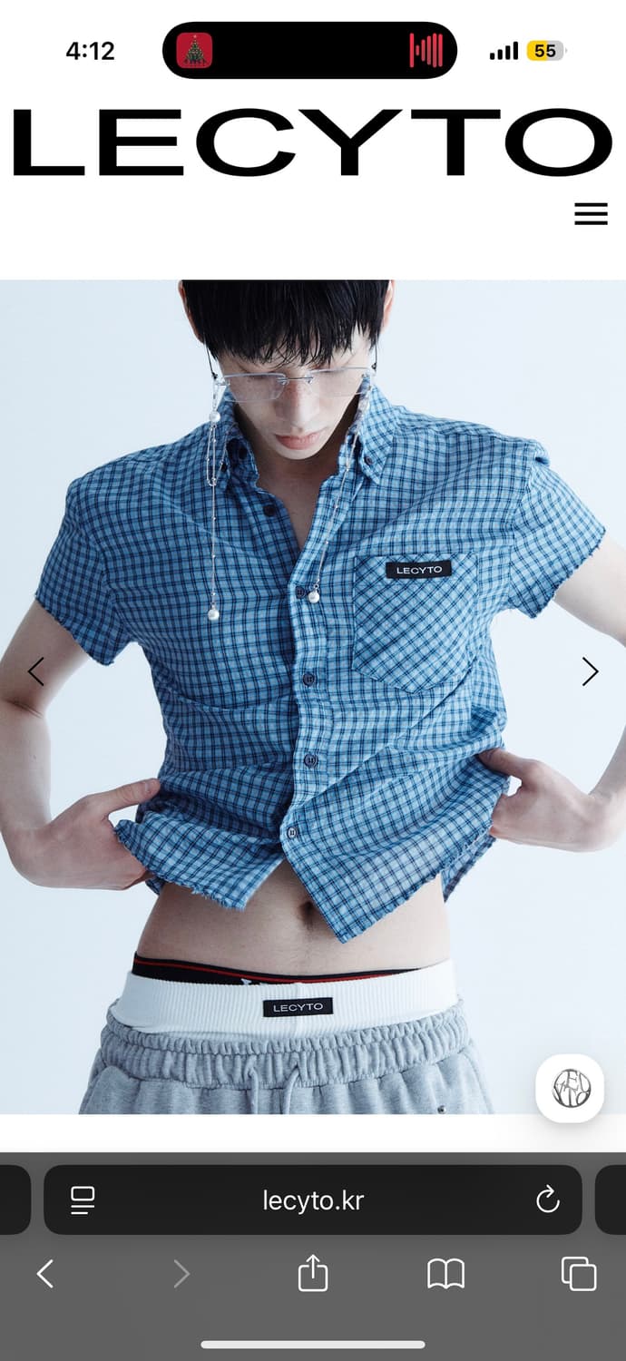 LECYTO 체크 반팔 셔츠 레씨토 상품이미지4