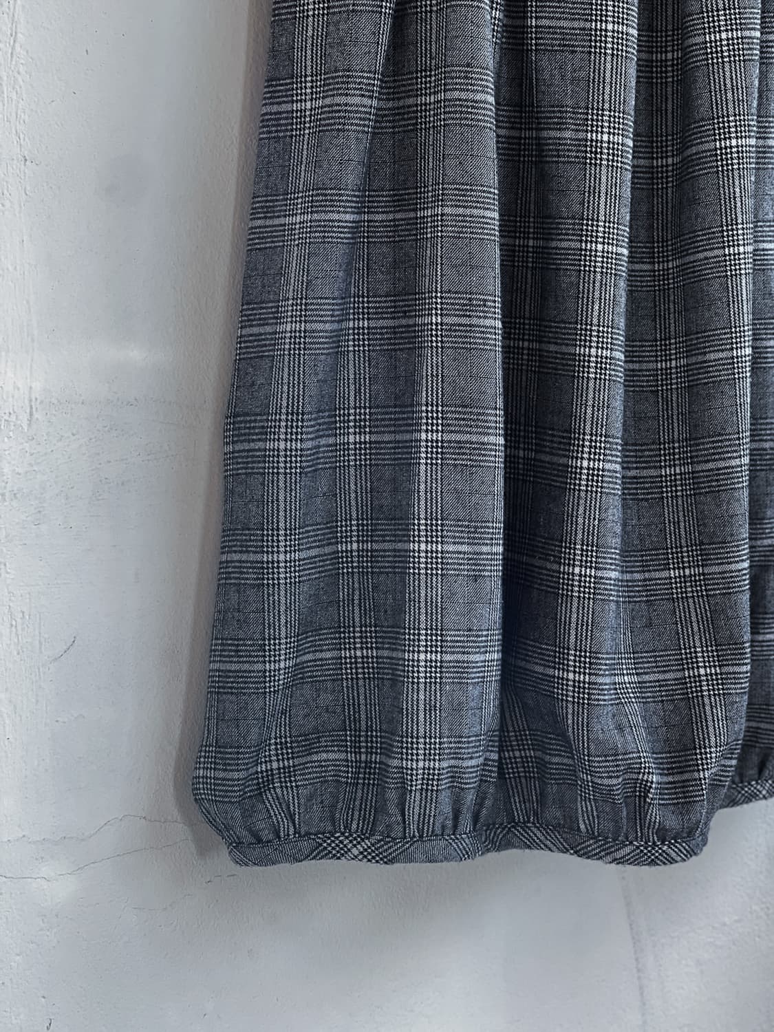 Gray Tartan Pumpkin Long Skirt 0279 상품이미지2