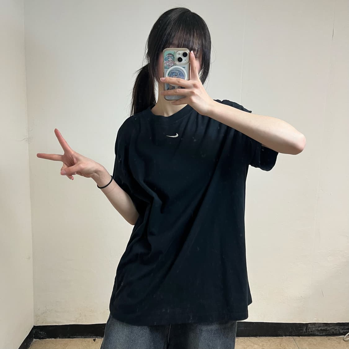 Nike center logo black t-shirt 상품이미지2