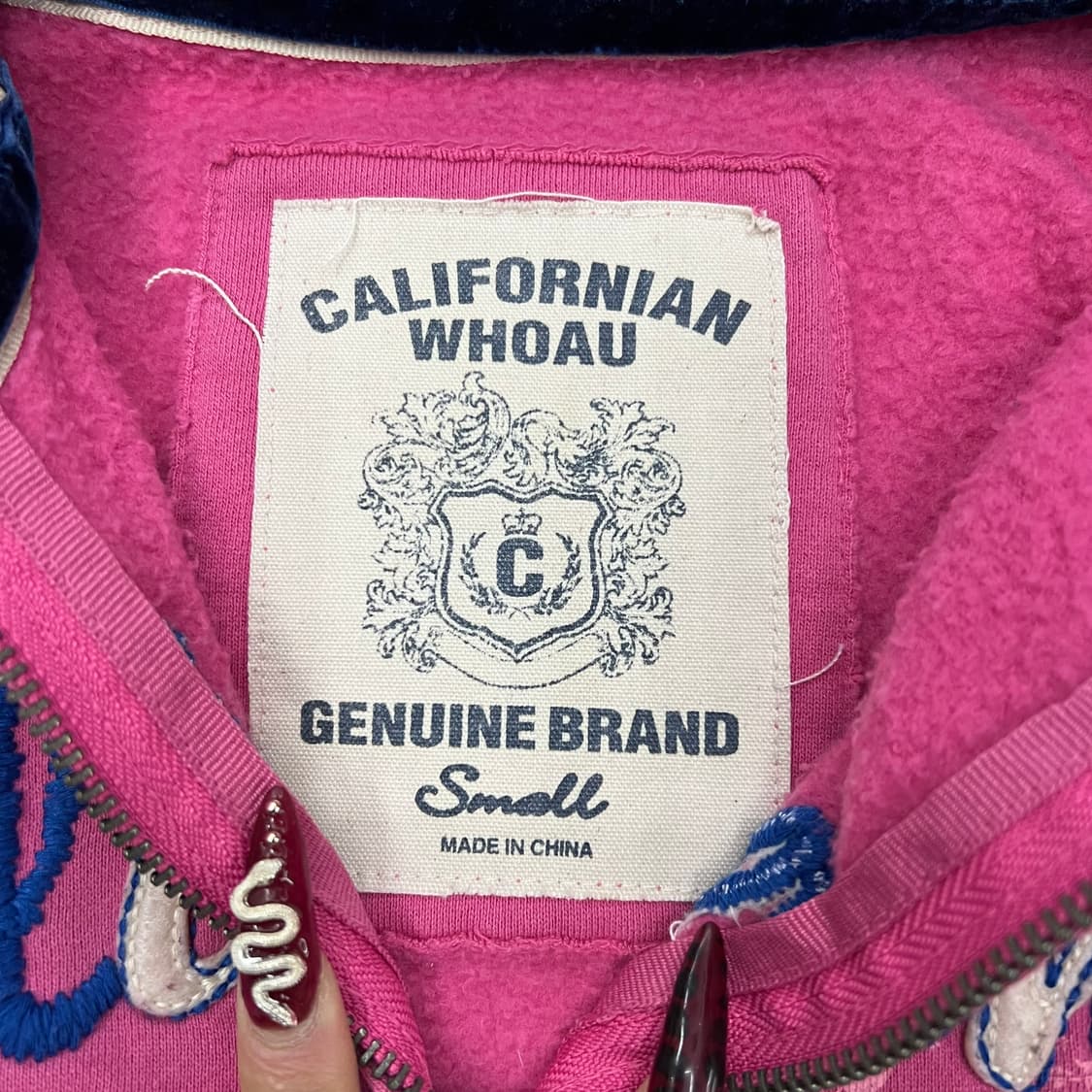 후아유 핑크 후드집업 상품이미지2