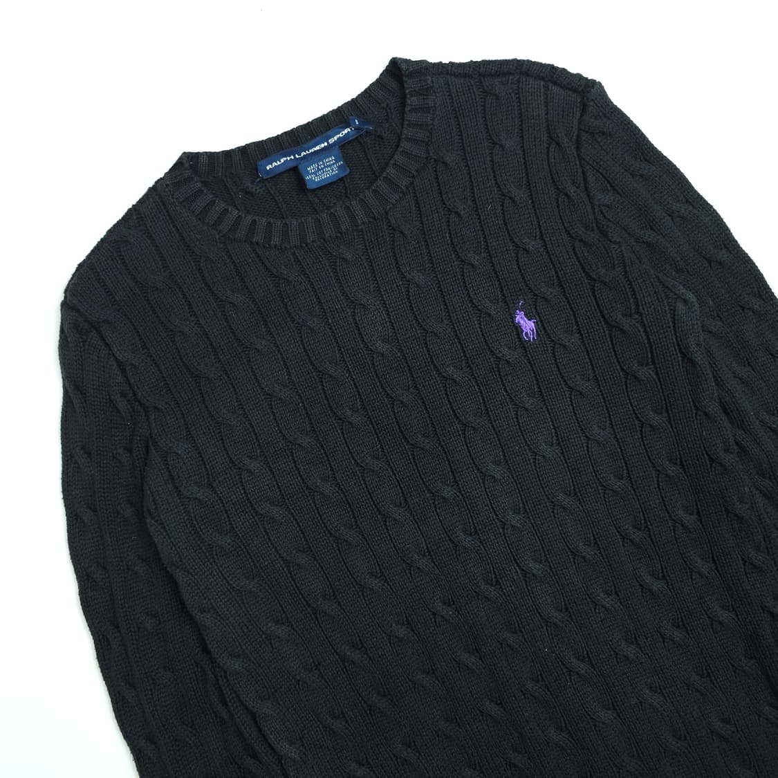 [택포]폴로 케이블 니트 S 상품이미지2