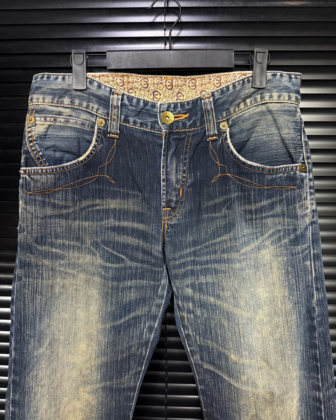 에드윈 503 브라운 가죽 콘초 중청 데님 워크 팬츠 웨스턴 에스닉 30 상품이미지2