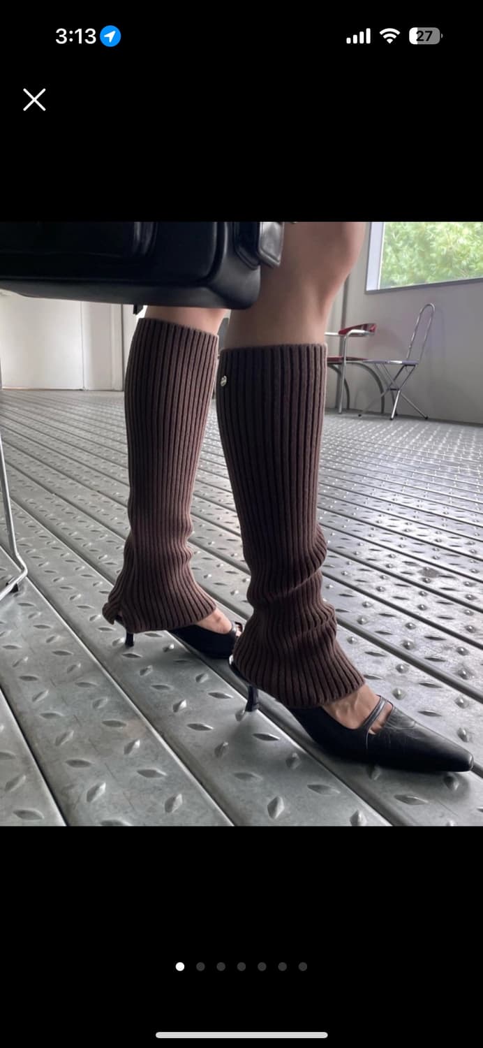 브리드 레그워머 브라운 새상품 상품이미지1